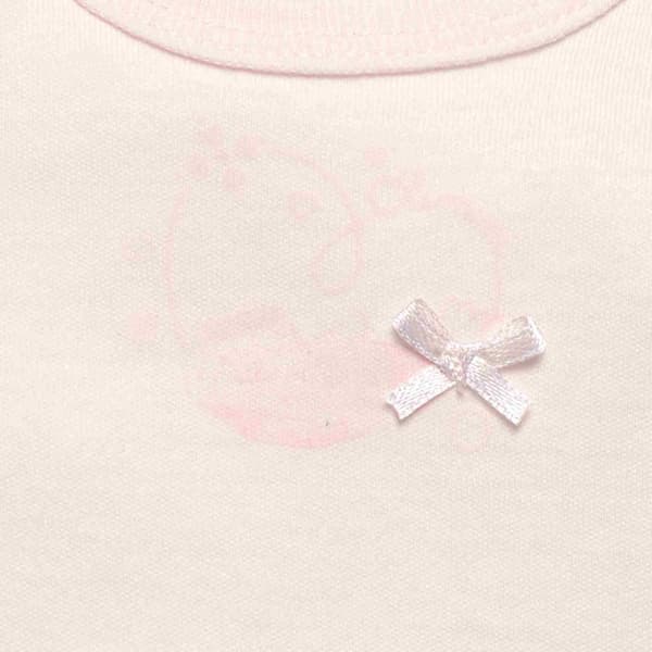 Babybody med lange ærmer og sløjfe, pink Olimpias