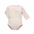Miniatyrbillede 1 af 2: Babybody med lange ærmer og sløjfe, pink Olimpias
