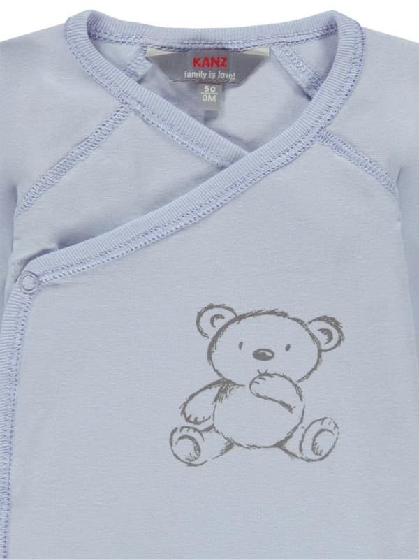 Baby bodysuit bjørn blå Kanz
