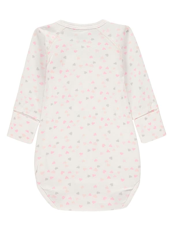 Babybody med hjerter, hvid, Kanz