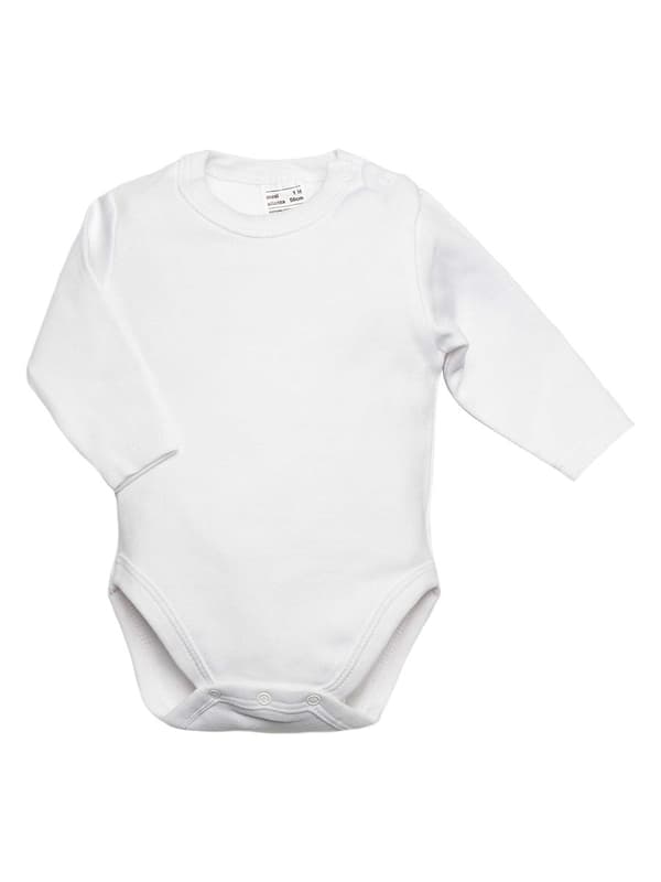 Babybody ensfarvet hvid Olimpias