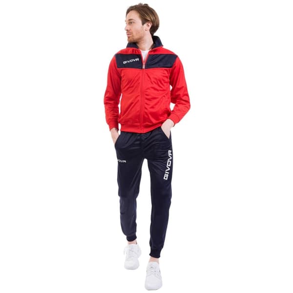 Givova Tuta Visa Triacetato -verryttelyasu puna-tummansininen TR018 1204 2XL