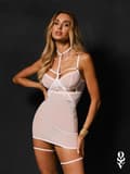 Miniatyrbild 2 av 5: Obsessive Arrowel Chemise White Chemise & Babydoll