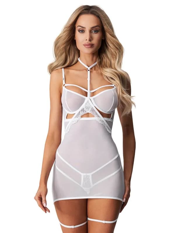 Obsessive Arrowel Chemise White Chemise & Babydoll XXL/XXXL