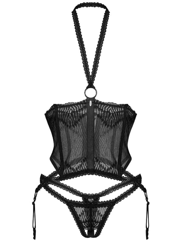 Obsessive Alliane Corset & Thong Black Korset & g-streng