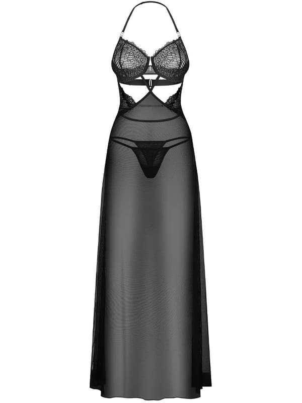 Obsessive Iliosa Chemise & Thong Black Chemise og babydoll
