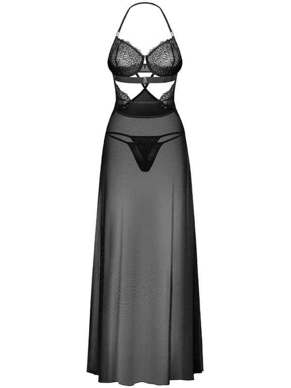 Obsessive Iliosa Chemise & Thong Black Chemise og babydoll