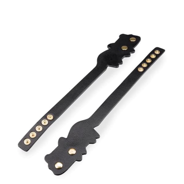 BDSM fotledsarmband i konstläder katt
