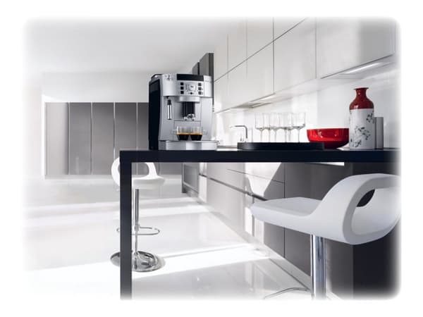De'Longhi Magnifica S ECAM 22.110.SB - Automatisk kaffemaskin med melkeskummer - 15 bar - 2 kopper - sølv/svart