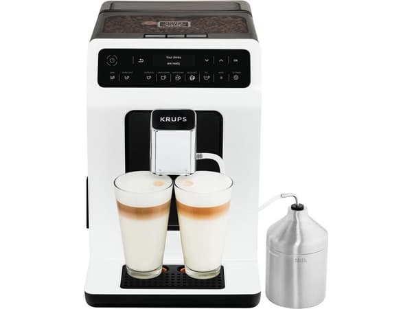 Krups Evidence EA8911, Espressomaskin, 2,3 l, Kaffe bønner, Innebygd kaffekvern, 1450 W, Sort, Hvit
