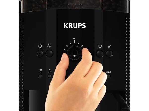 Krups EA8108, Espressomaskin, 1,8 l, Kaffe bønner, Malt kaffe, Innebygd kaffekvern, 1450 W, Sort