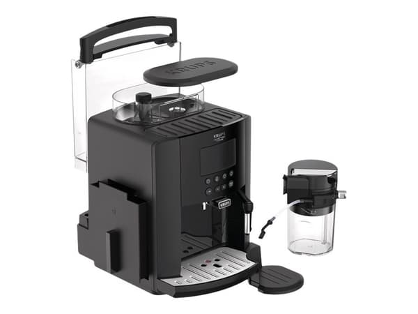Krups Essential EA819N10 - Automatisk kaffemaskin med melkeskummer - 15 bar - svart