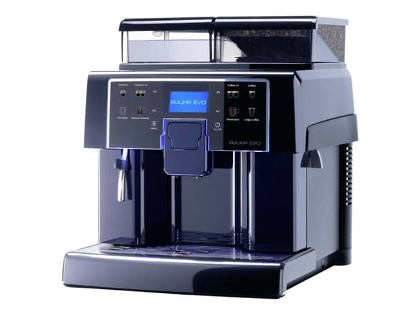 Saeco Aulika Evo Black - Automatisk kaffemaskine med capuccinatore - 15 bar - sølv/sort