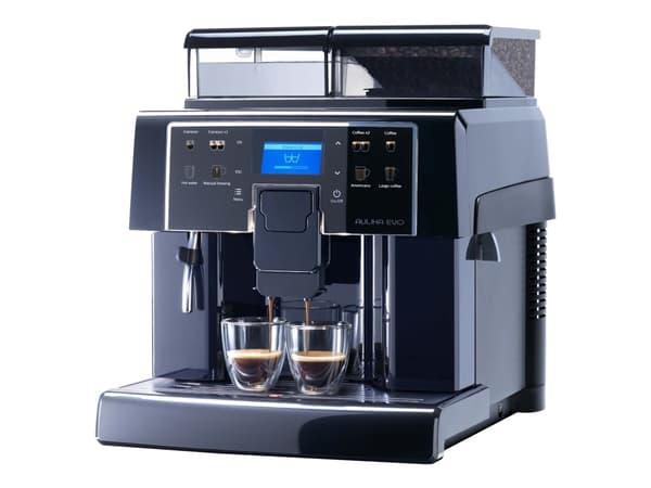 Saeco Aulika Evo Black - Automatisk kaffemaskine med capuccinatore - 15 bar - sølv/sort
