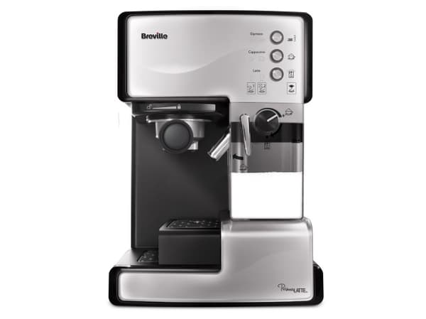 Breville PrimaLATTE, Kombinerad kaffebryggare, 1,5 l, Kaffekuddar, Malat kaffe, Svart, Rostfritt stål