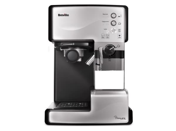Breville PrimaLATTE, Kombinerad kaffebryggare, 1,5 l, Kaffekuddar, Malat kaffe, Svart, Rostfritt stål
