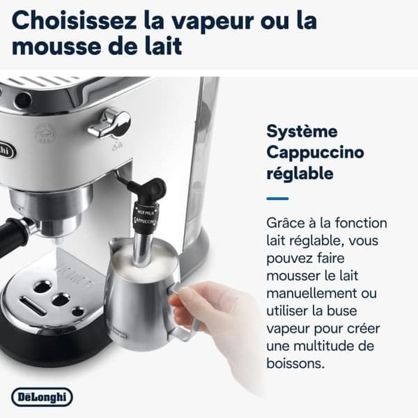 DELONGHI EC 685.W Classic Dedica Style Espressomaskin - Vit