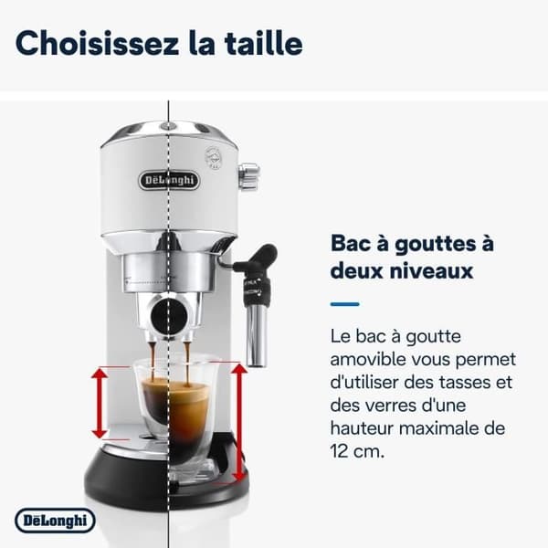 DELONGHI EC 685.W Classic Dedica Style Espressomaskin - Vit