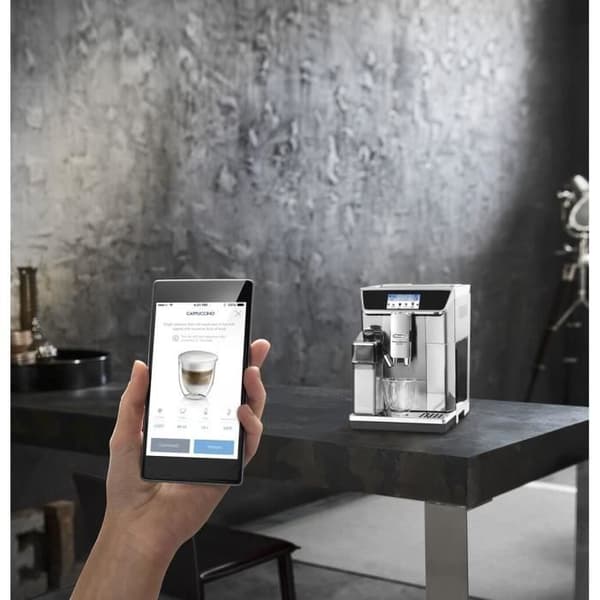 DELONGHI ECAM 650.75.MS Automatisk espressomaskin med kvarn PrimaDonna Elite - Rostfritt stål