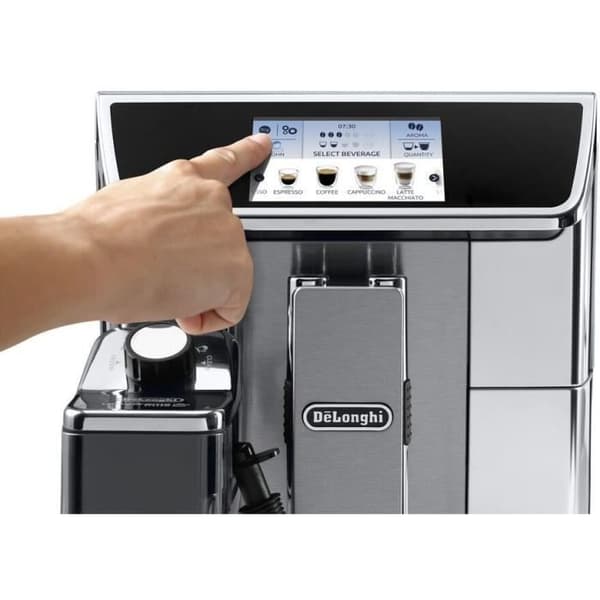 DELONGHI ECAM 650.75.MS Automatisk espressomaskin med kvarn PrimaDonna Elite - Rostfritt stål