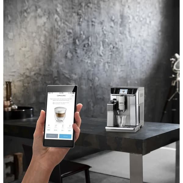 DELONGHI ECAM650.55.MS Espresso-ansluten rivare PrimaDonna Elite - Grå
