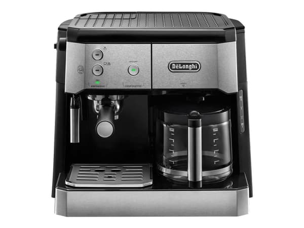 De'Longhi BCO421.S - Kaffemaskin med dryppekaffemaskin og cappuccinatore - 15 bar - 10 kopper - sølv/svart