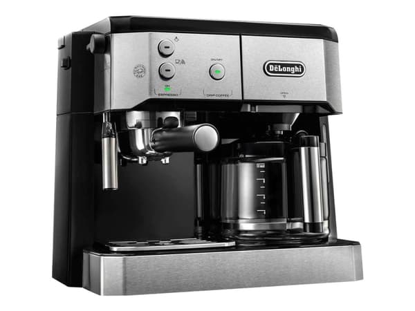 De'Longhi BCO421.S - Kaffemaskin med dryppekaffemaskin og cappuccinatore - 15 bar - 10 kopper - sølv/svart