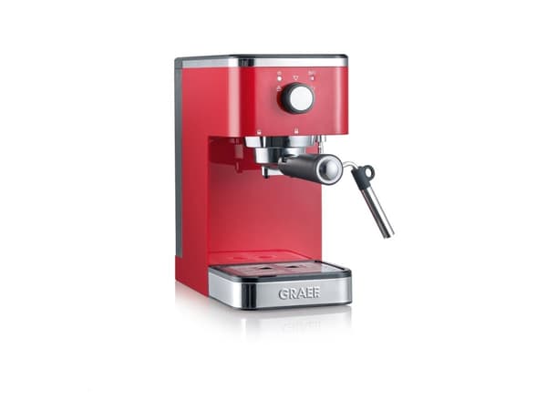 Graef Young ES403 - Kaffemaskin med melkeskummer - 15 bar - rød