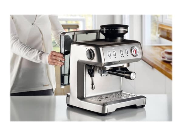 Ariete 1313/10 - Kaffemaskin med melkeskummer - 15 bar - rustfritt stål
