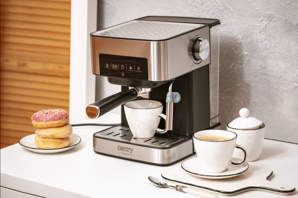 Camry Premium CR 4410, Espressomaskin, 1,6 l, Malt kaffe, 1000 W, Sort, Rustfritt stål