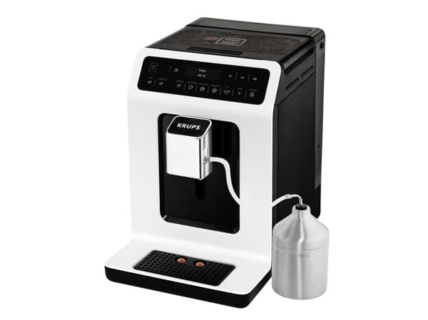 Krups Evidence EA8911, Espressomaskin, 2,3 l, Kaffe bønner, Innebygd kaffekvern, 1450 W, Sort, Hvit