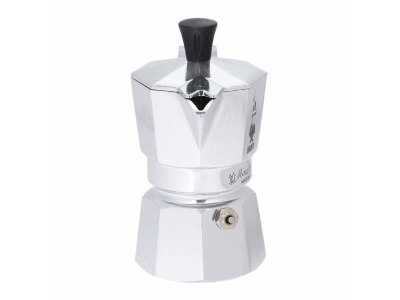 Bialetti Moka Express 3TZ (150 ml) + kawa Perfetto Moka Nocciola 200g (mielona) Zestaw