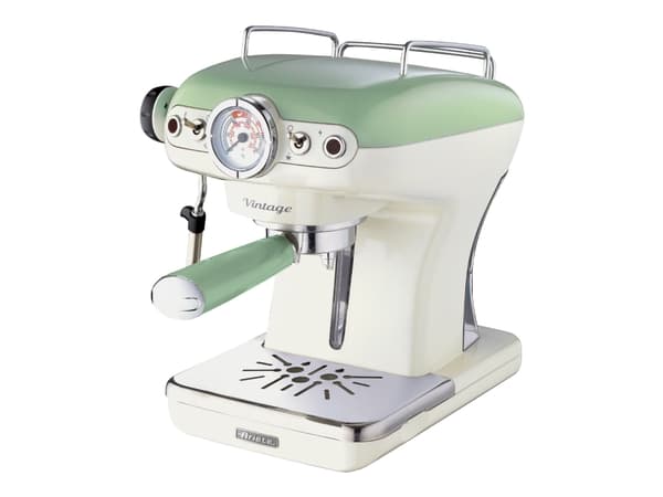 Ariete 1389 Vintage - Kaffemaskin med melkeskummer - 15 bar - grønn