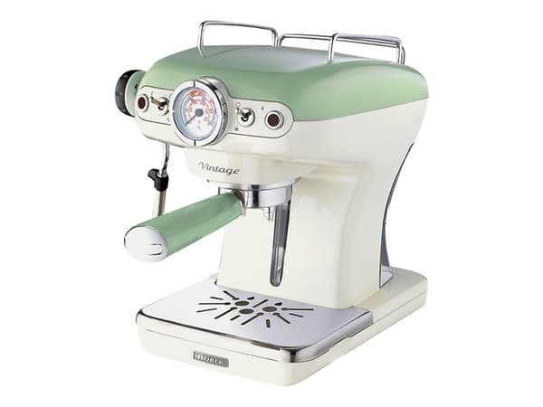 Ariete 1389 Vintage - Kaffemaskin med melkeskummer - 15 bar - grønn