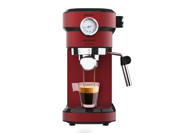 Cecotec Cafelizzia 790 Shiny Pro, Espressomaskin, 1,2 L, 1350 W, Sort, Rød