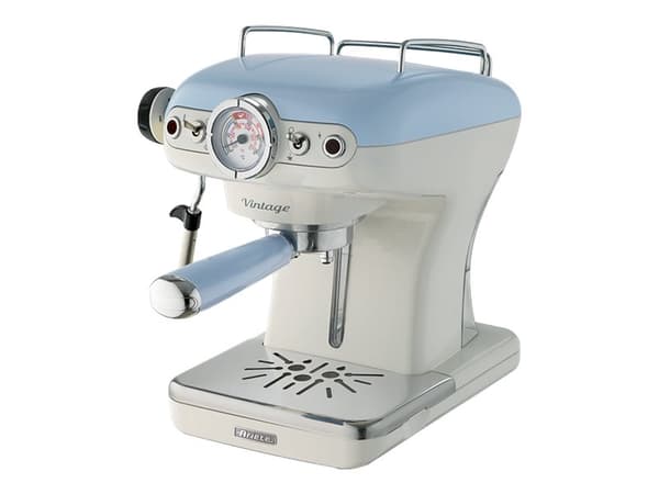 Ariete 1389 Vintage - Kaffemaskin med melkeskummer - 15 bar - lys blå