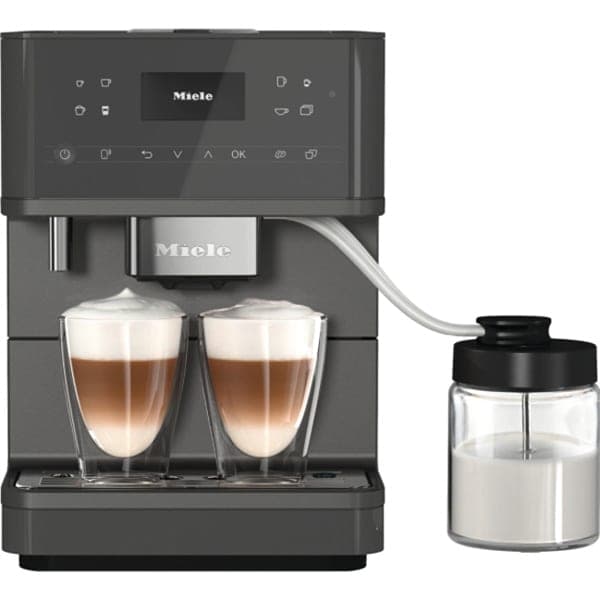 MIELE MilkPerfection PearlFinish CM6560 automatisk espressomaskine, 1,8 l, 1500W, 15 bar, AromaticSystem, antracitgrå