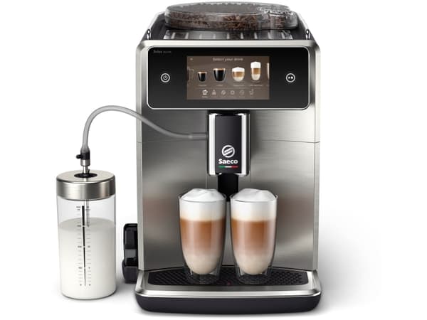 Saeco SM8785/00, Espressomaskin, 1,7 l, Kaffe bønner, Malt kaffe, Innebygd kaffekvern, Sort, Metallisk