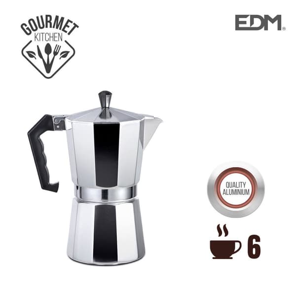 Italian Kaffekanne EDM Aluminium 6 Kopper