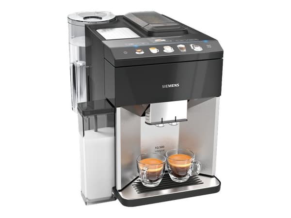 Siemens TQ507D03, Yhdistelmäkahvinkeitin, 1,7 L, Kahvipavut, Sisäänrakennettu jauhin, 1500 W, Musta, Ruostumaton teräs