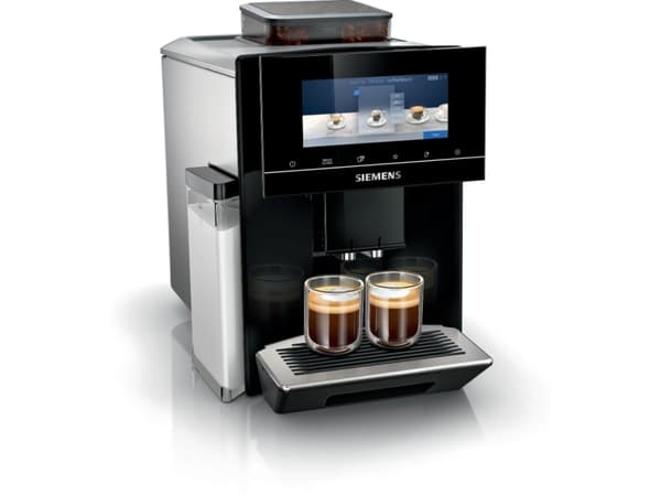 Siemens EQ900 TQ903R09 - Automatisk kaffemaskin med melkeskummer - 19 bar - svart/rustfritt stål