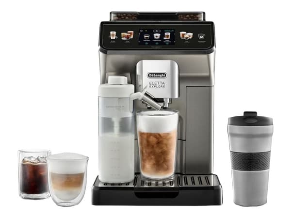 De'Longhi Eletta Explore ECAM450.86.T - Automatisk kaffemaskin med melkeskummer - 19 bar - titan