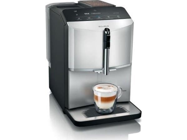 Siemens EQ.300 TF303E01 - Automatisk kaffemaskin med melkeskummer - 15 bar - lys sølvfarge