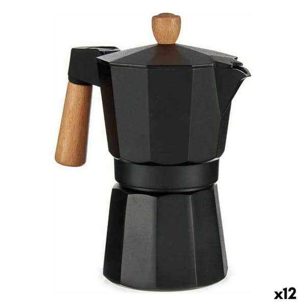 Italian Kaffekanne Kinvara A611BQ-6 T Brun Svart Tre Aluminium 300 ml (12 enheter)