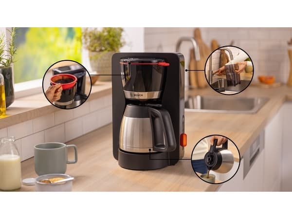Bosch MyMoment TKA6M273 - Kaffemaskin - 12 kopper - sort