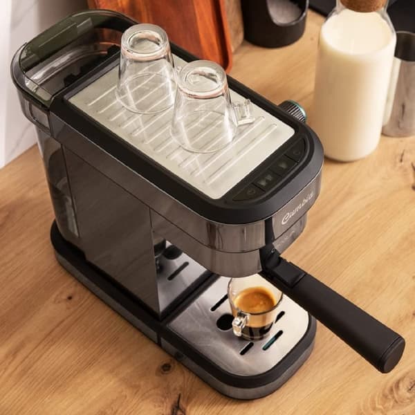 Cecotec 20-bar espresso coffee machine with thermoblock and steam tube.