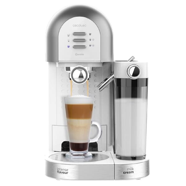 Cecotec Semi-automatic coffee machine, 20-bar pressure, thermoblock and suitable for ground coffee and coffee capsules.
