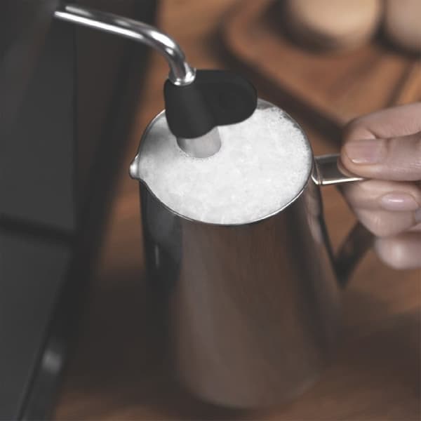 Cecotec 20-bar espresso coffee machine with thermoblock and steam tube.