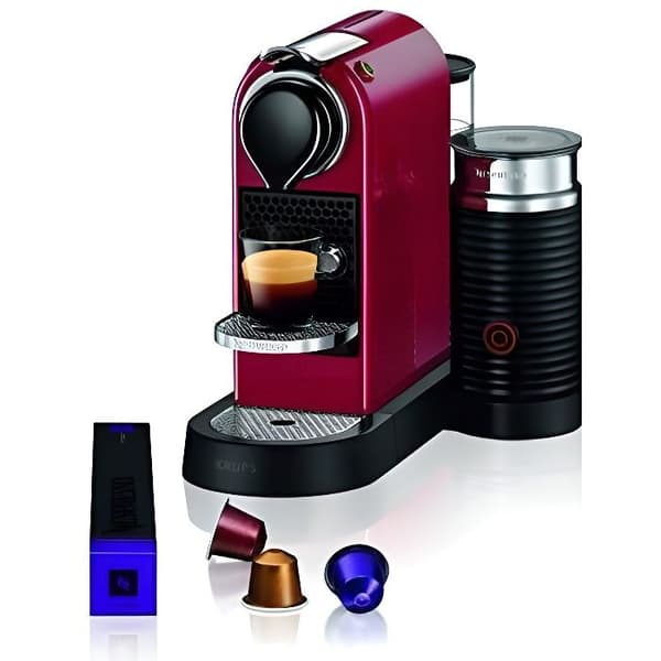 Krups Nespresso kaffemaskin Fristående espressomaskin CITIZ &amp; MILK red