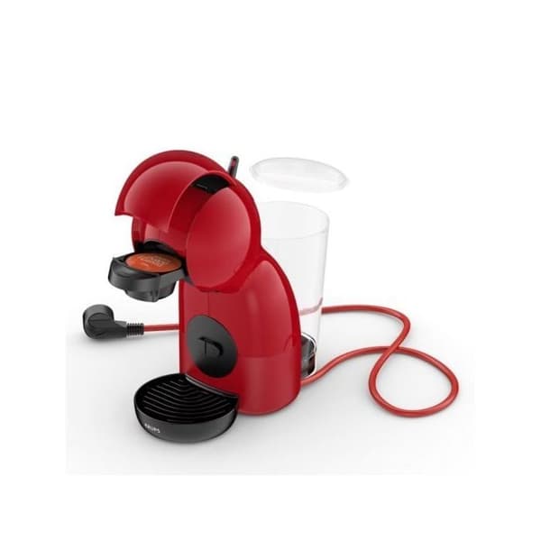KRUPS KP1A35 Piccolo XS kapselkaffemaskin i rött, kompatibel med Dolce Gusto, 0,8 liters vattentank